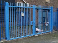 Stockport Diamex Steel Security Fence and Gate